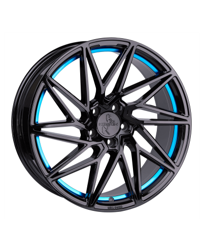 KESKIN KT20 Future BLACK PAINTED BLUE INSIDE 8,5x20 5/112 ET45 Alésage 72,6