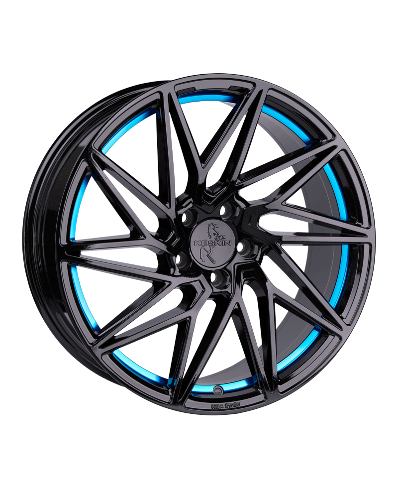 KESKIN KT20 Future BLACK PAINTED BLUE INSIDE 8,5x20 5/112 ET45 Alésage 72,6
