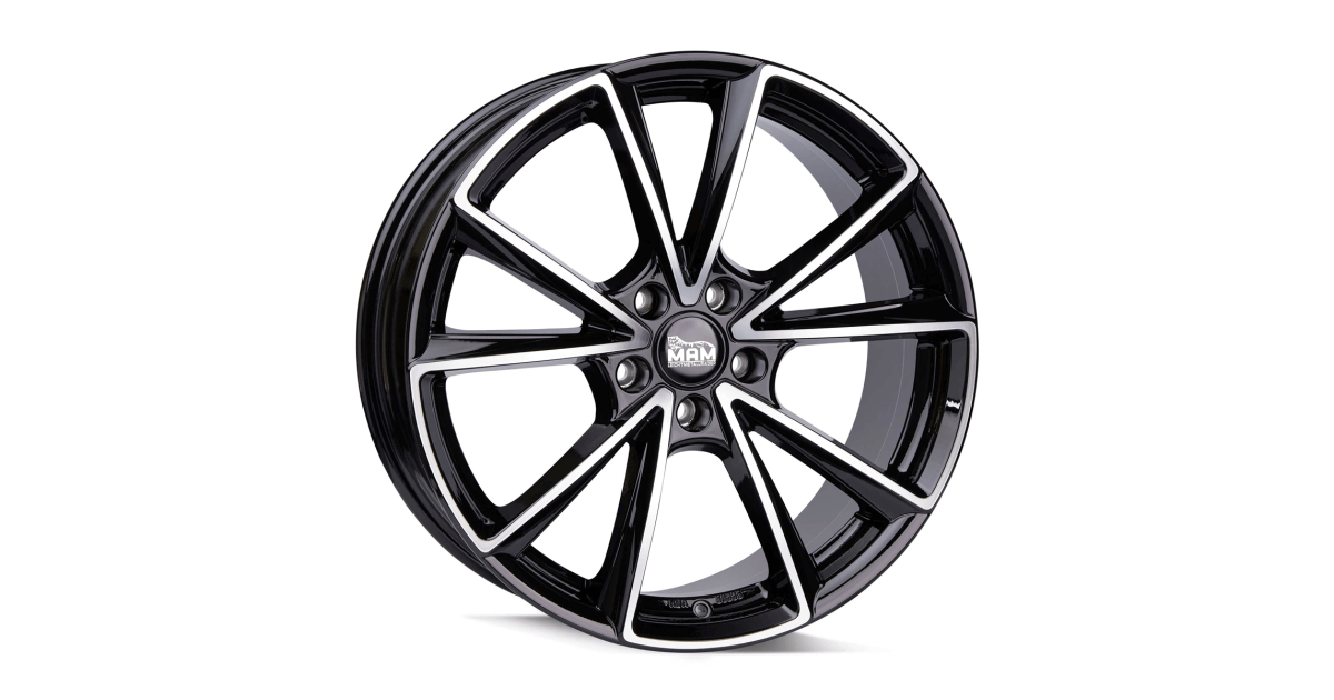 MAM A5 BLACK FRONT POLISH 8x18 5/112 ET45 ,Alésage 66,6