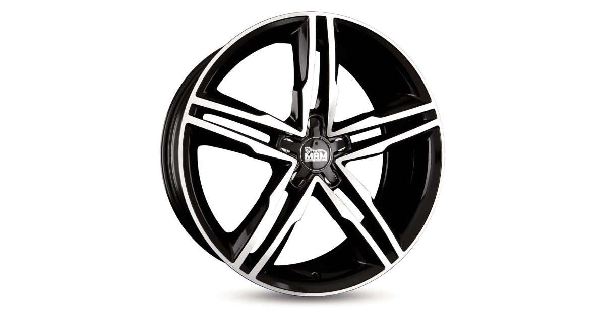 MAM A1 BLACK FRONT POLISH 8x18 5/112 ET30 Alésage 66,6