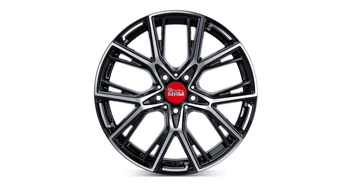 MAM B4  BLACK FRONT POLISH 8,5x19 5/120 ET50 Alésage 65,1