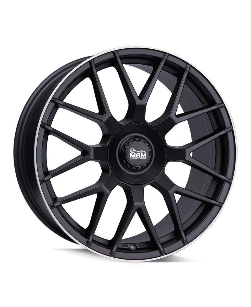 MAM GT1 MATT BLACK LIP POLISH 8,5x20 5/112 ET45 Alésage 66,6
