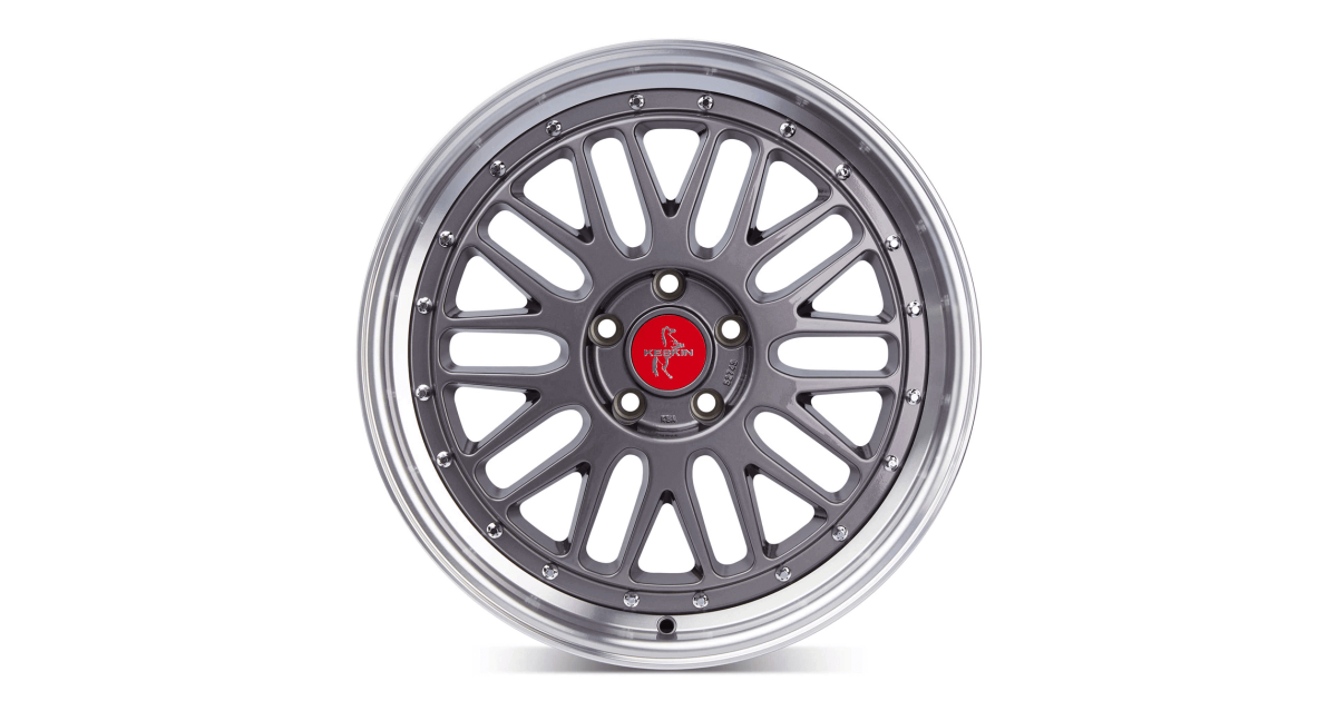 KESKIN KT22 Retro TITAN GREY LIP POLISH 8x18 5/112 ET30 Alésage 72,6