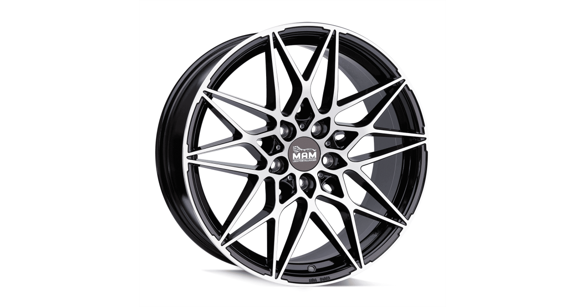 MAM B2 BLACK FRONT POLISH 8,5x20 5/120 ET35 Alésage 72,6