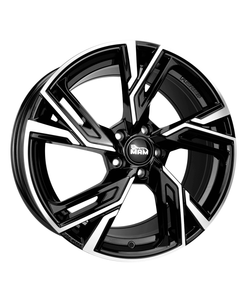 Jante ALU, MAM RS5 BLACK FRONT POLISH 7X16  5/120 ET35, Alésage 72.6