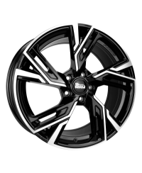 Jante ALU, MAM RS5 BLACK FRONT POLISH 7X16  5/120 ET35, Alésage 72.6