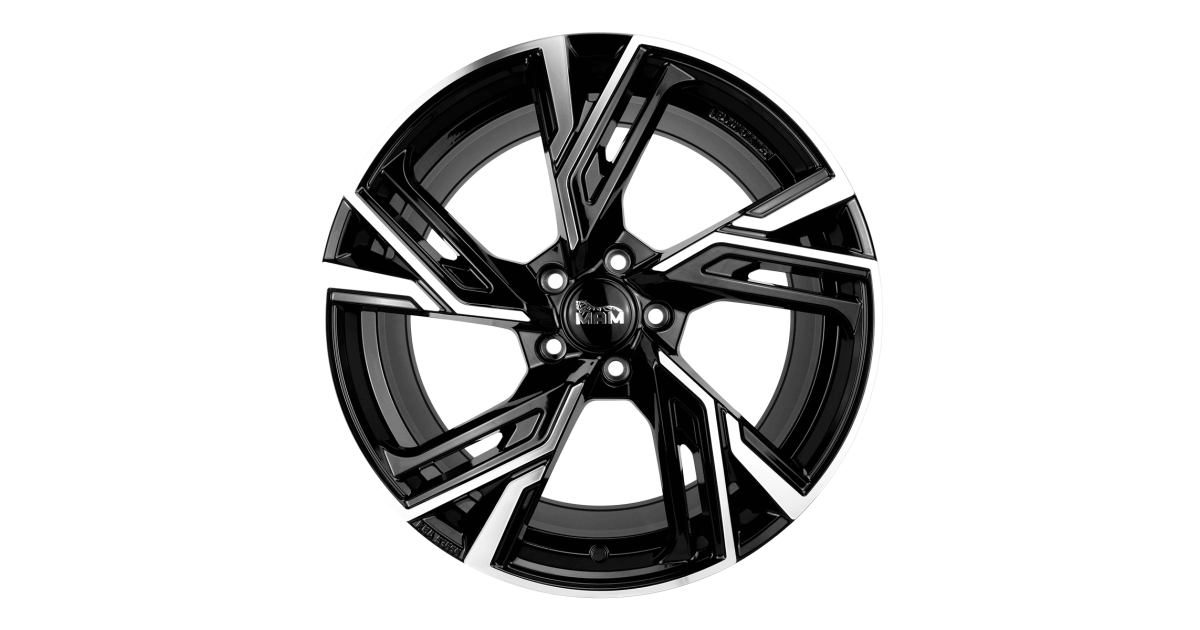 Jante ALU, MAM RS5 BLACK FRONT POLISH 7X16 5/112 ET40, Alésage 66.6