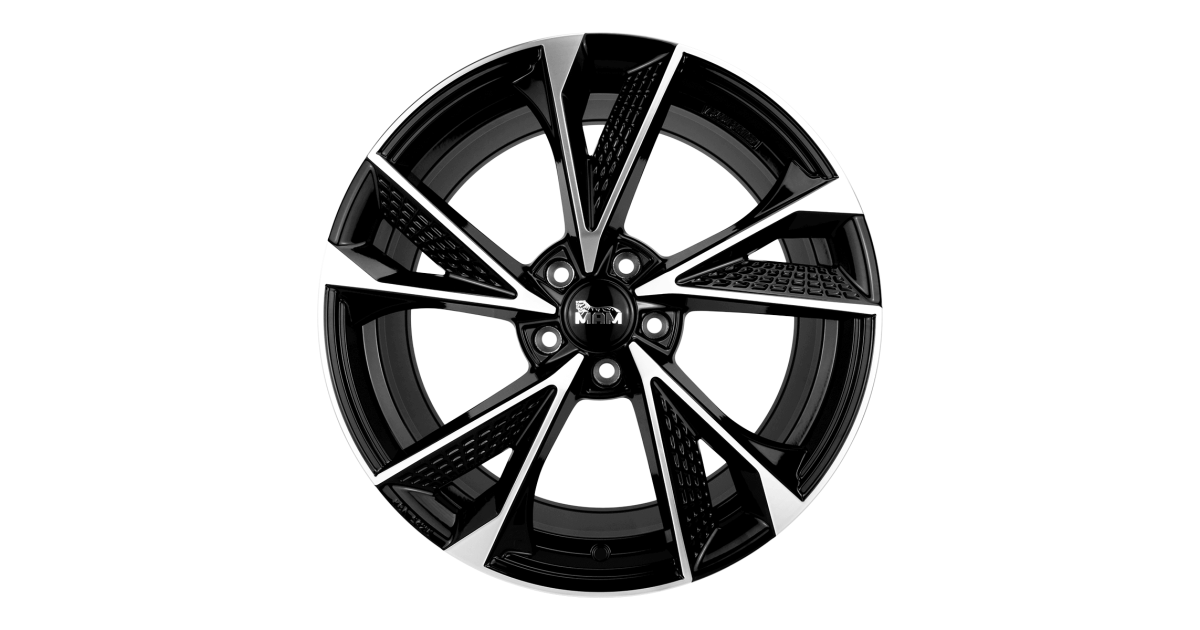 Jante ALU, MAM RS6 BLACK FRONT POLISH 5/114.3 ET38, Alésage 72.6