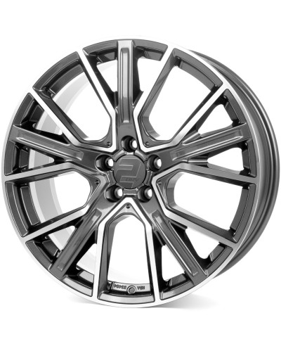 Jante ALU, Wheelworld - 2DRV WH34 DGPM+ Dark Gunmetal (Anthracite foncé Face polie), 9X20 5/112 ET21, Alésage 66.6