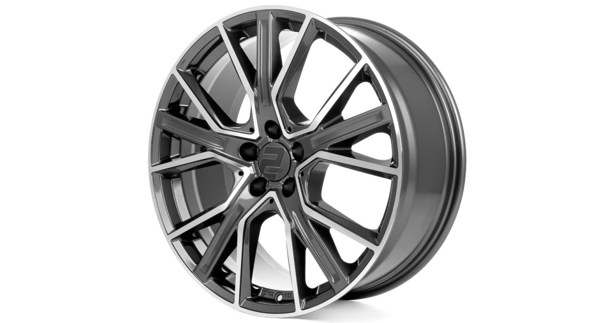 Jante ALU, Wheelworld - 2DRV WH34 DGPM+ Dark Gunmetal (Anthracite foncé Face polie), 9X20 5/112 ET21, Alésage 66.6