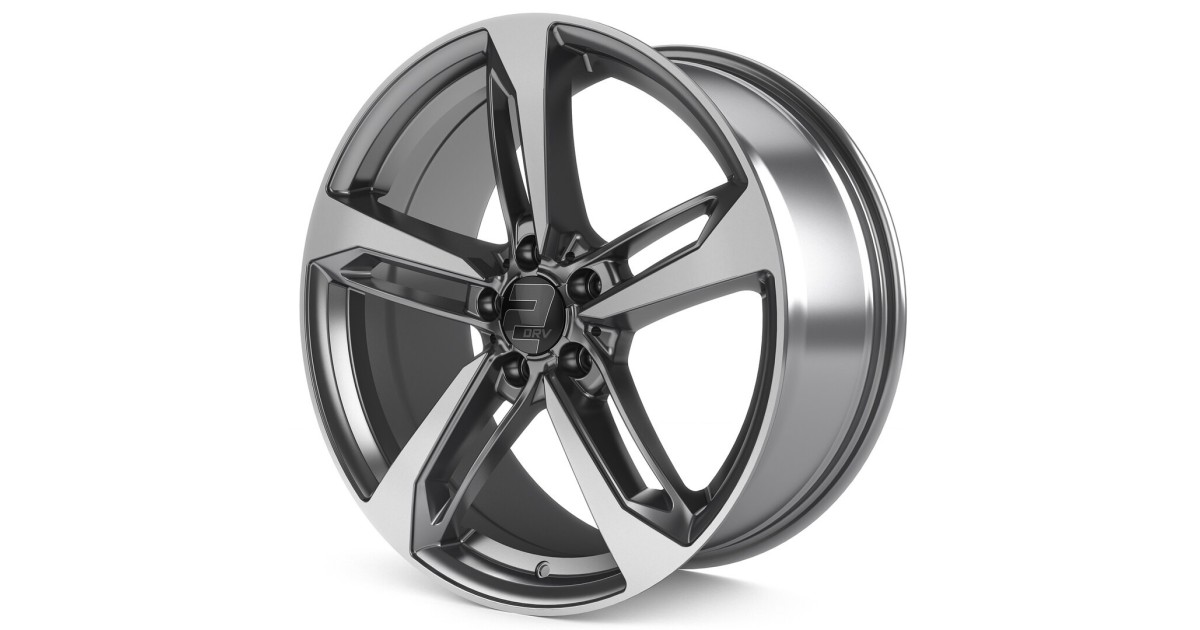 Jante ALU, Wheelworld - 2DRV WH36 DGMP+ Dark Gunmetal (Anthracite foncé laqué,Face polie) , 8.5X19 5/112 ET30, Alésage 66.6