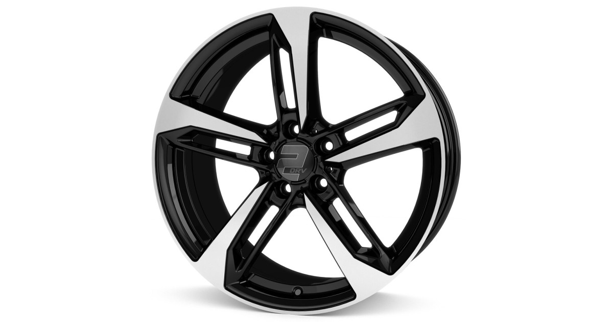 Jante ALU, Wheelworld - 2DRV WH36 SP+ Noir brillant / Face polie, 8X18 5/112 ET40, Alésage 66.6