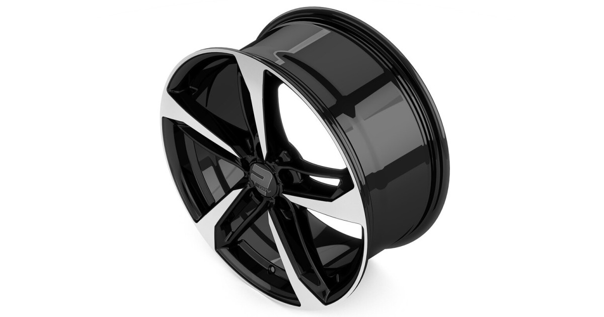 Jante ALU, Wheelworld - 2DRV WH36 SP+ Noir brillant / Face polie, 8X18 5/112 ET40, Alésage 66.6