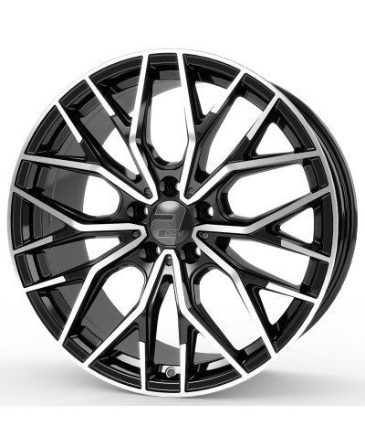 Jante ALU, Wheelworld - 2DRV WH37 SP+  Noir / Face polie, 8.5X20 5/112 ET25, Alésage 66.6