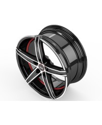 Jante ALU, MAM OX-18 BLACK FRONT POLISH RED INSIDE 5/108 ET45, Alésage 72.6