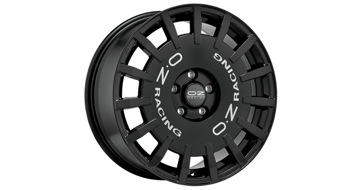 Jante ALU, OZ Rally Racing GLOSS BLACK+SILVER LETTER, 8.5X19 5/112 ET44, Alésage 75