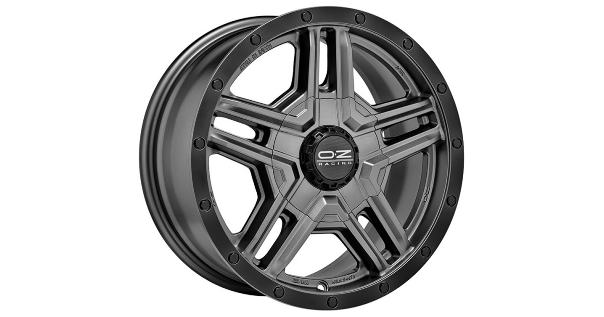 Jante ALU, OZ RALLY ADVENTURE MATT GRAPHITE BLACK LIP , 8X17 5/160 ET45, Alésage 65.06
