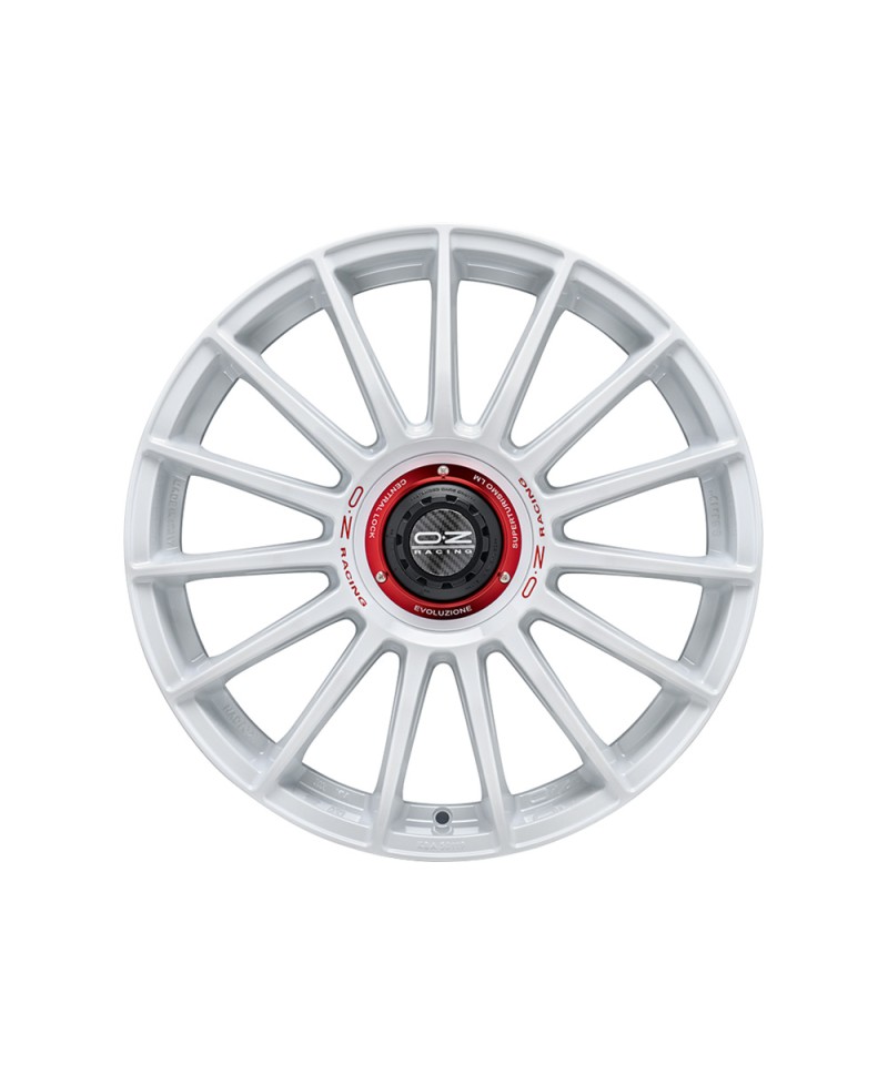 Jante ALU, OZ SUPERTURISMO WRC RACE WHITE RED LETTERING, 6X14 4/108 ET15, Alésage 65.06