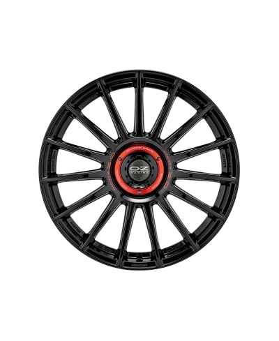 Jante ALU, OZ SUPERTURISMO EVOLUZIONE GLOSS BLACK + RED LETTERING, 8.5X20 5/112 ET30, Alésage 79