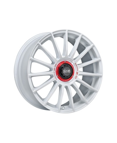 Jante ALU, OZ SUPERTURISMO WRC RACE WHITE RED LETTERING, 8X18 5/112 ET48, Alésage 75