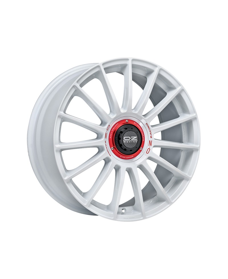 Jante ALU, OZ SUPERTURISMO WRC RACE WHITE RED LETTERING, 8X18 5/114.3 ET40, Alésage 75