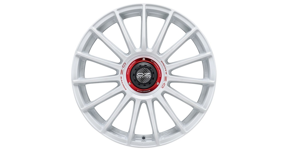 Jante ALU, OZ SUPERTURISMO WRC RACE WHITE RED LETTERING, 8.5X20 5/112 ET45, Alésage 79