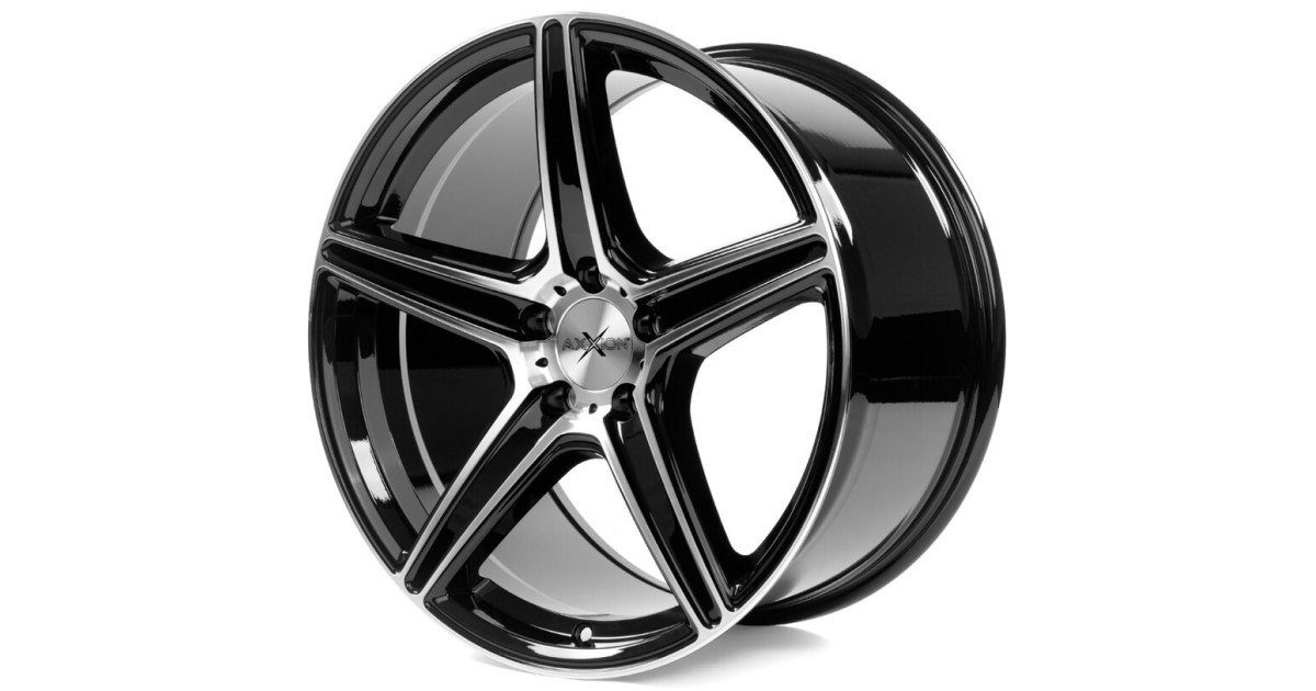 Jante ALU Axxion AX7 Noir, Face polie , 8.5X19 5/112 ET45, Alésage 72.6