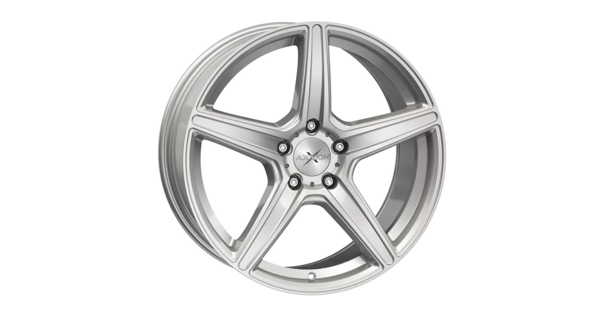 Jante ALU AXXION AX7 solid titanium argent laqué mat, 9X20 5/120 ET45, Alésage 65.10