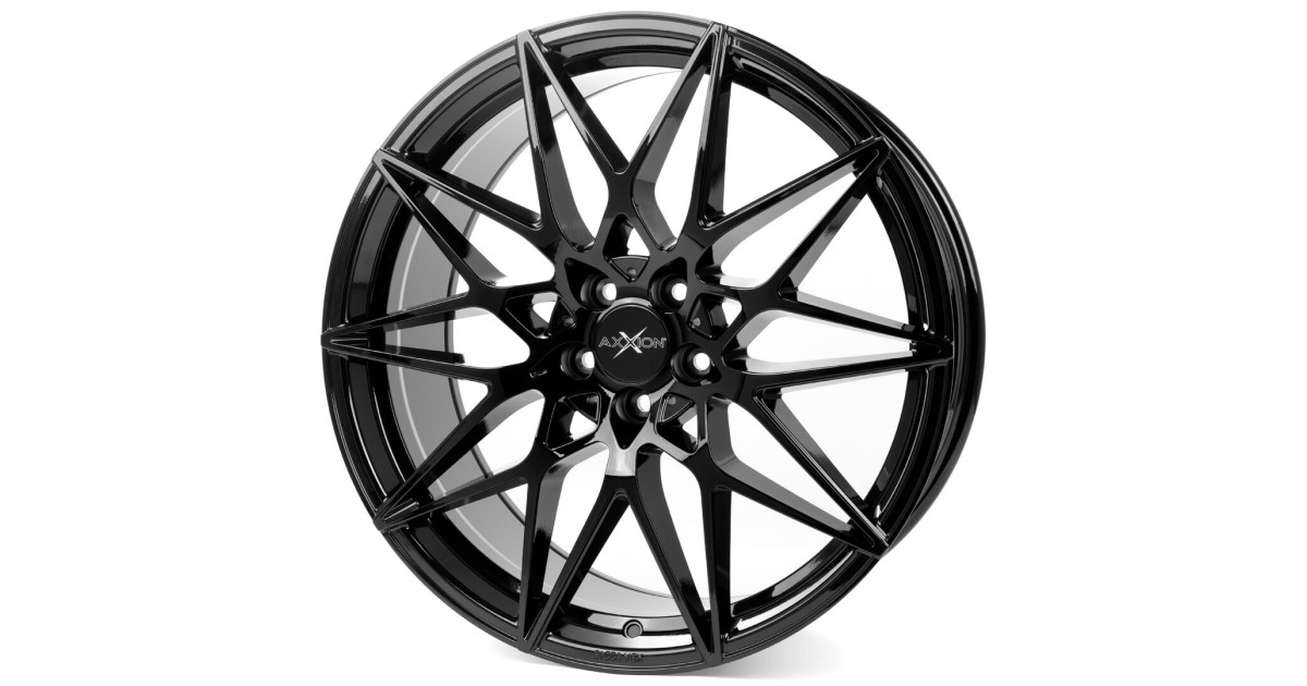 Jante ALU Axxion AX9 SW+ ,Noir brillant, 8.50X19 5/120 ET35, Alésage 72.60