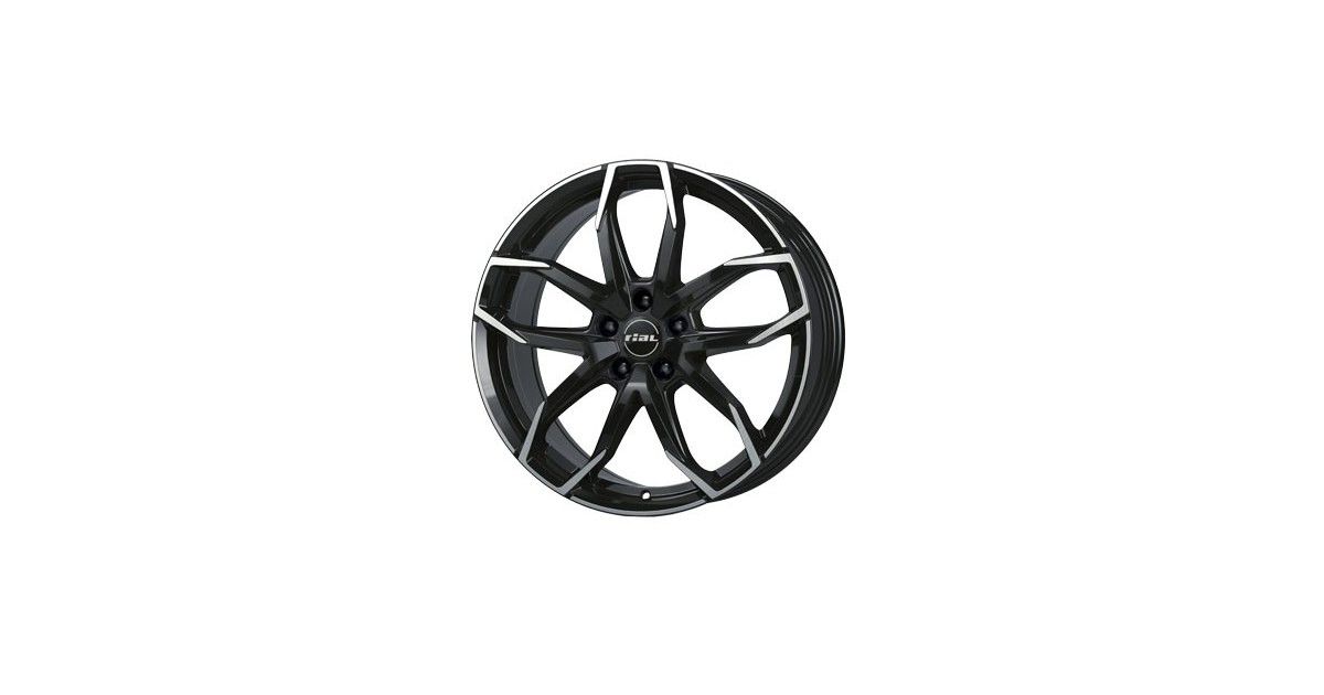 Jante ALU, Rial LUC/DSFP/ET45 diamant-schwarz frontpoliert, 7.50X17 5/115 ET45, Alésage 70.1