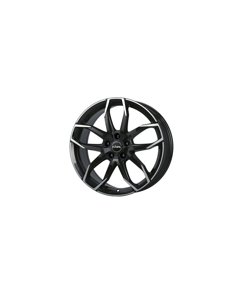 Jante ALU, Rial LUC/DSFP/ET45 diamant-schwarz frontpoliert, 8X18 5/112 ET45, Alésage 70.1