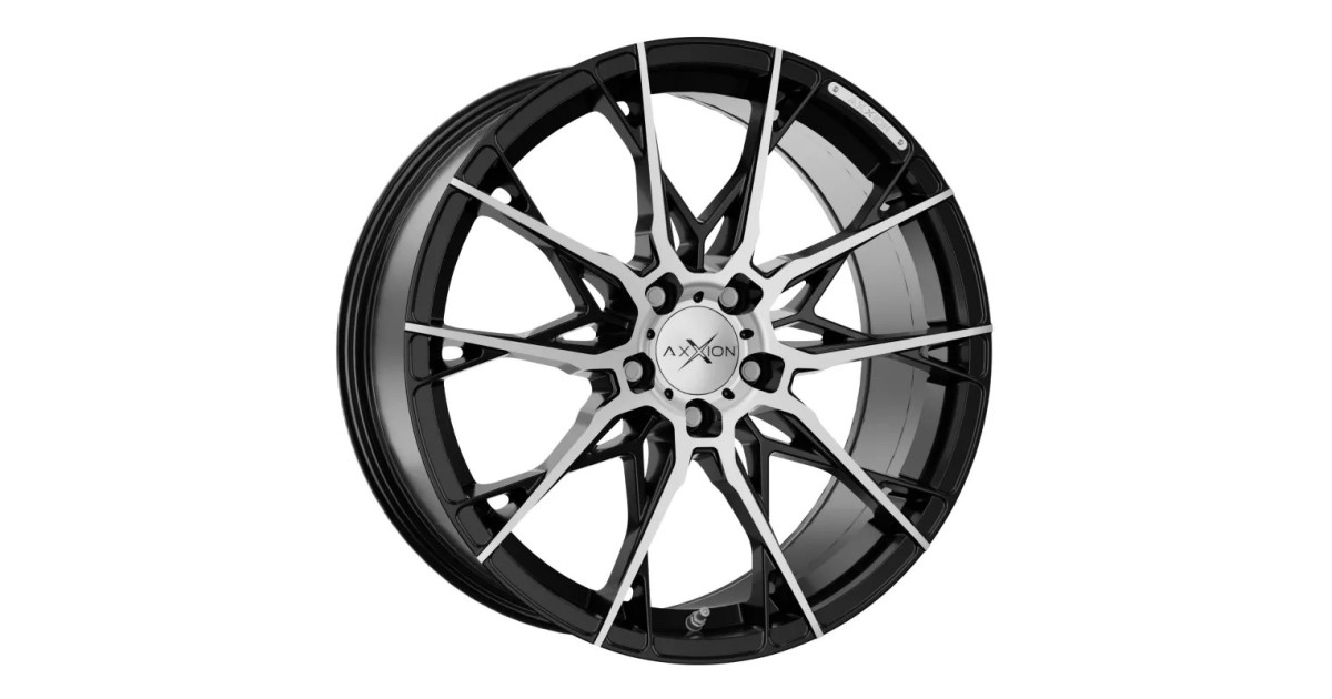 Jante ALU AXXION X1 noir poli brillant, 8.5X19 5/112 ET35, Alésage 72.6