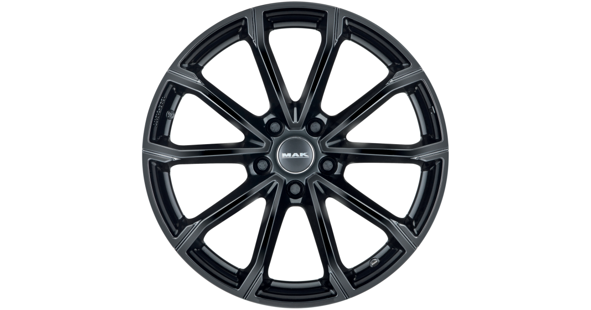 Jante Alu MAK DaVinci GLOSS BLACK  8x18 5x112 ET40 , Alésage 57.1