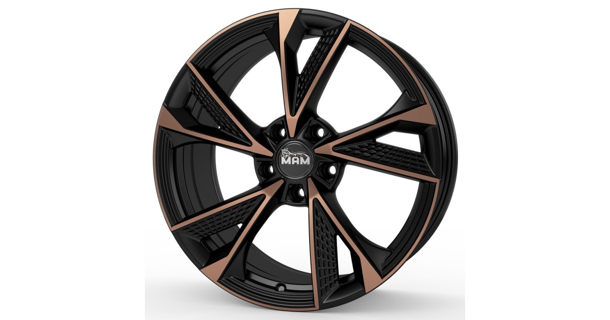 Jante ALU, MAM RS5 MATT BLACK FRONT COPPER  8X18  5/108 ET40, Alésage 72.6