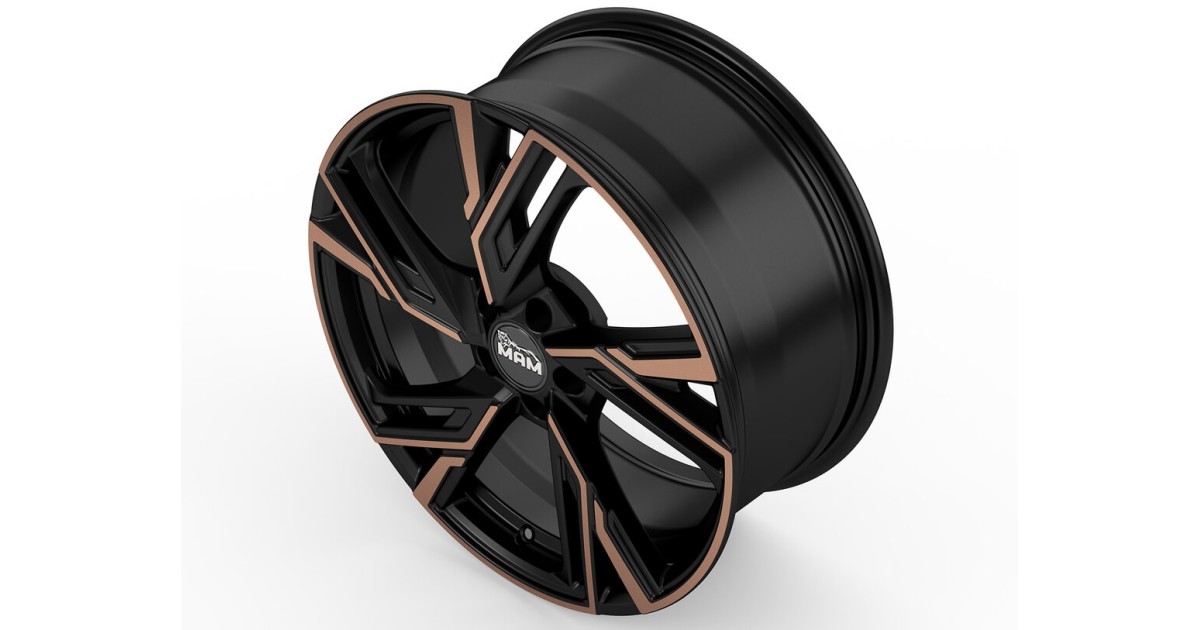 Jante ALU, MAM RS5 MATT BLACK FRONT COPPER  8X18  5/120 ET35, Alésage 72.6