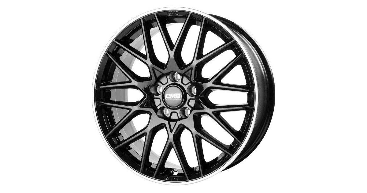 Jante ALU, CMS C25 Noir Contour Poli Billant, 7X17 5/108 ET48, Alésage 65.1