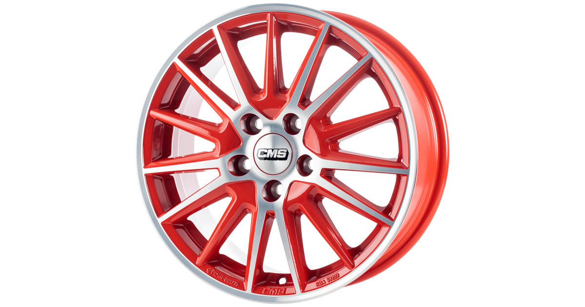Jante ALU, CMS C23 Diamant Rouge Brillant, 6.5X16 4/100 ET45, Alésage 60.1