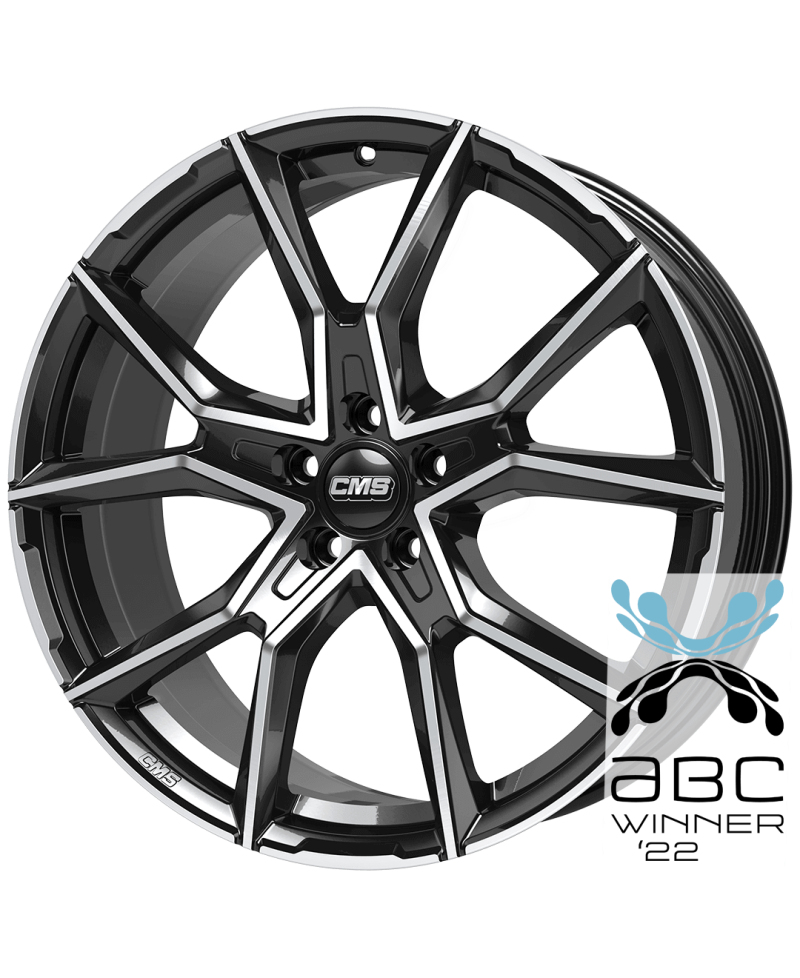 Jante ALU, CMS C33 Diamant Noir Brillant, 8X18 5/108 ET48, Alésage 63.4