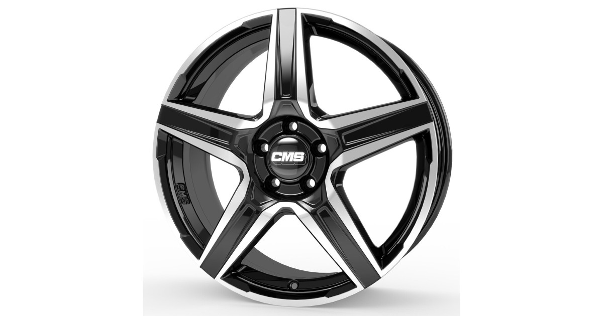 Jante ALU, CMS C34 Diamant Noir Brillant, 7X17 5/100 ET51, Alésage 57.1