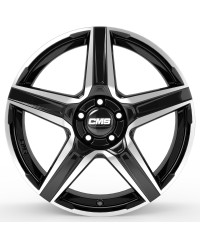 Jante ALU, CMS C34 Diamant Noir Brillant, 7X17 5/100 ET51, Alésage 57.1