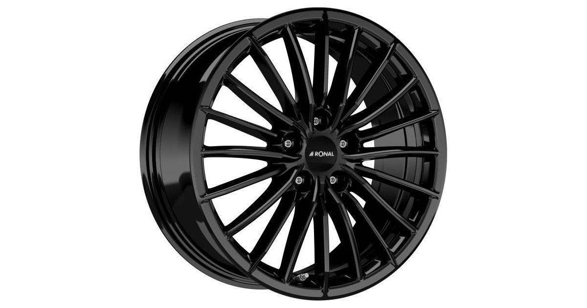 Jante ALU, Ronal R68/SW Noir brillant, 9.5X19 5/114.3 ET45, Alésage 64.3