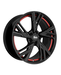Jante ALU, MAM RS5 BLACK PAINTED RED INSIDE 7.5X17 5/112 ET30, Alésage 66.6