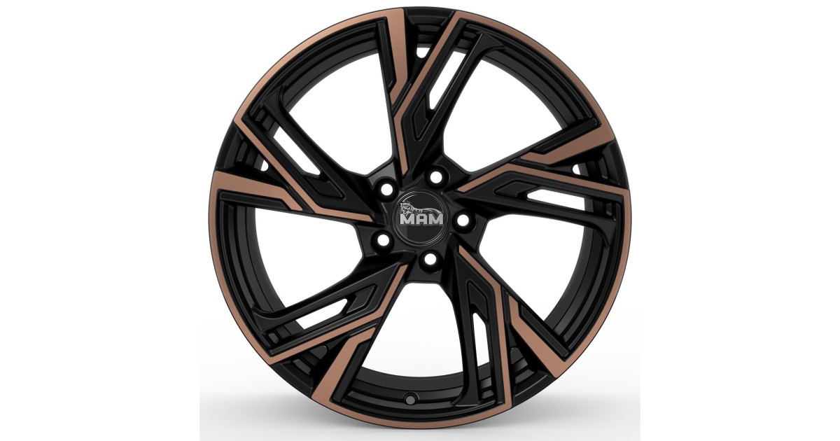 Jante ALU, MAM RS5 MATT BLACK FRONT COPPER 8.5X20 5/114.3 ET35, Alésage 72.6