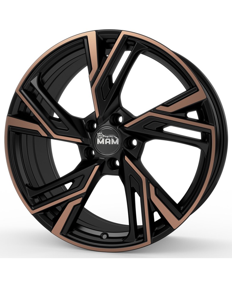Jante ALU, MAM RS5 MATT BLACK FRONT COPPER 8.5X20 5/120 ET35, Alésage 72.6