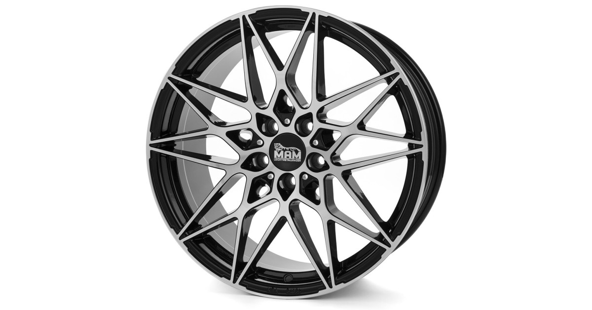 MAM B2N BLACK FRONT POLISH 8,5x19 5/112 ET30 Alésage 72,6