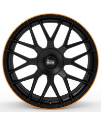 MAM GT1 MATT BLACK LIP ORANGE 9,5x19 5/112 ET30 Alésage 66,6