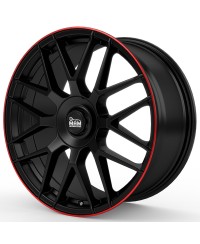 MAM GT1 MATT BLACK LIP RED 9,5x19 5/112 ET30 Alésage  66,6