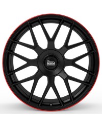 MAM GT1 MATT BLACK LIP RED 9,5x19 5/112 ET30 Alésage  66,6
