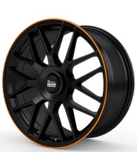 MAM GT1 MATT BLACK LIP ORANGE 9,5x19 5/112 ET42 Alésage 66,6