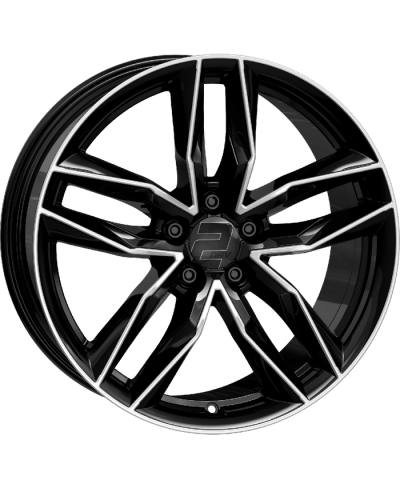 Jante ALU, Wheelworld - 2DRV WH40 SP+ Noir ,Face polie 8X18 5/112 ET43, Alésage 66.6